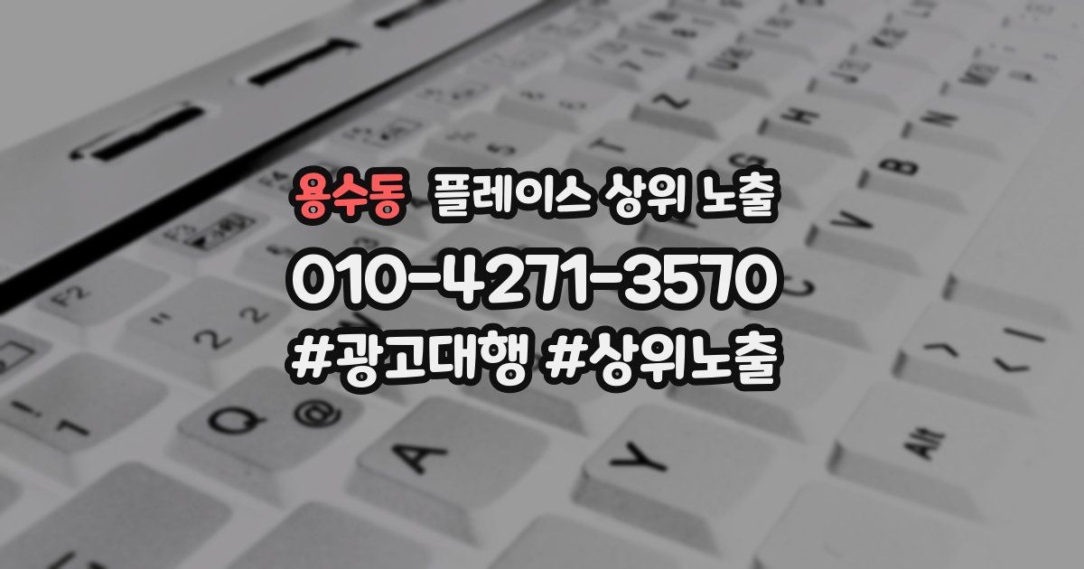 용수동 플레이스 상위 노출