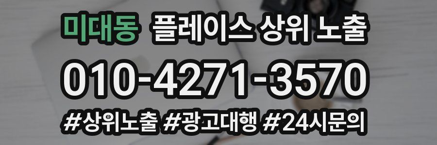 미대동 플레이스 상위 노출