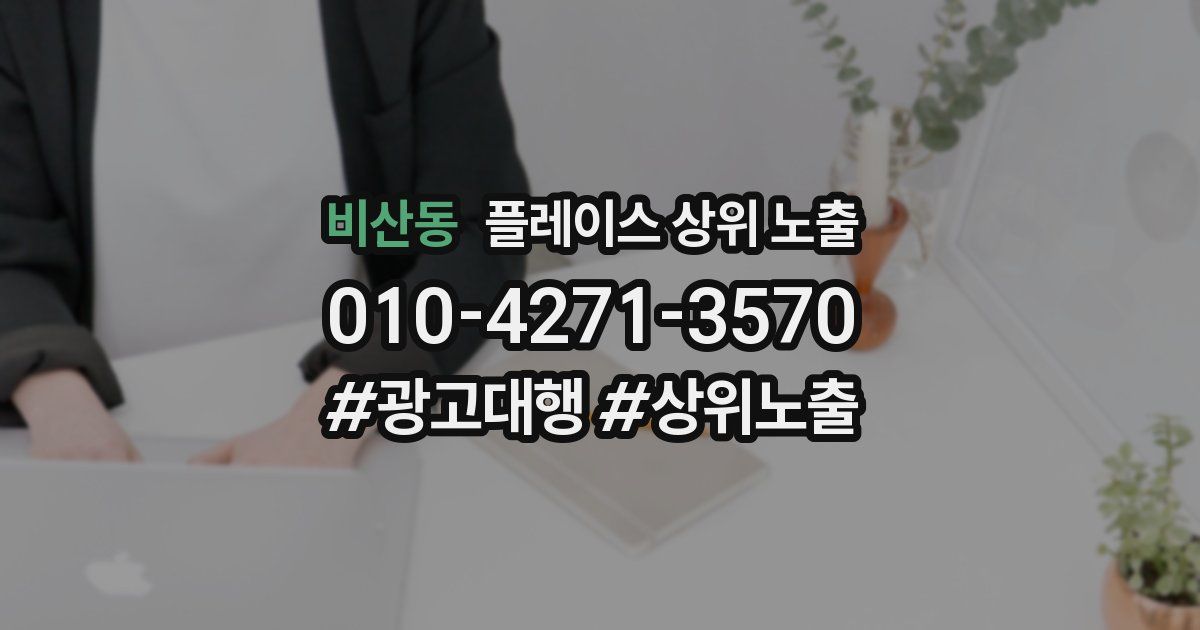 비산동 플레이스 상위 노출