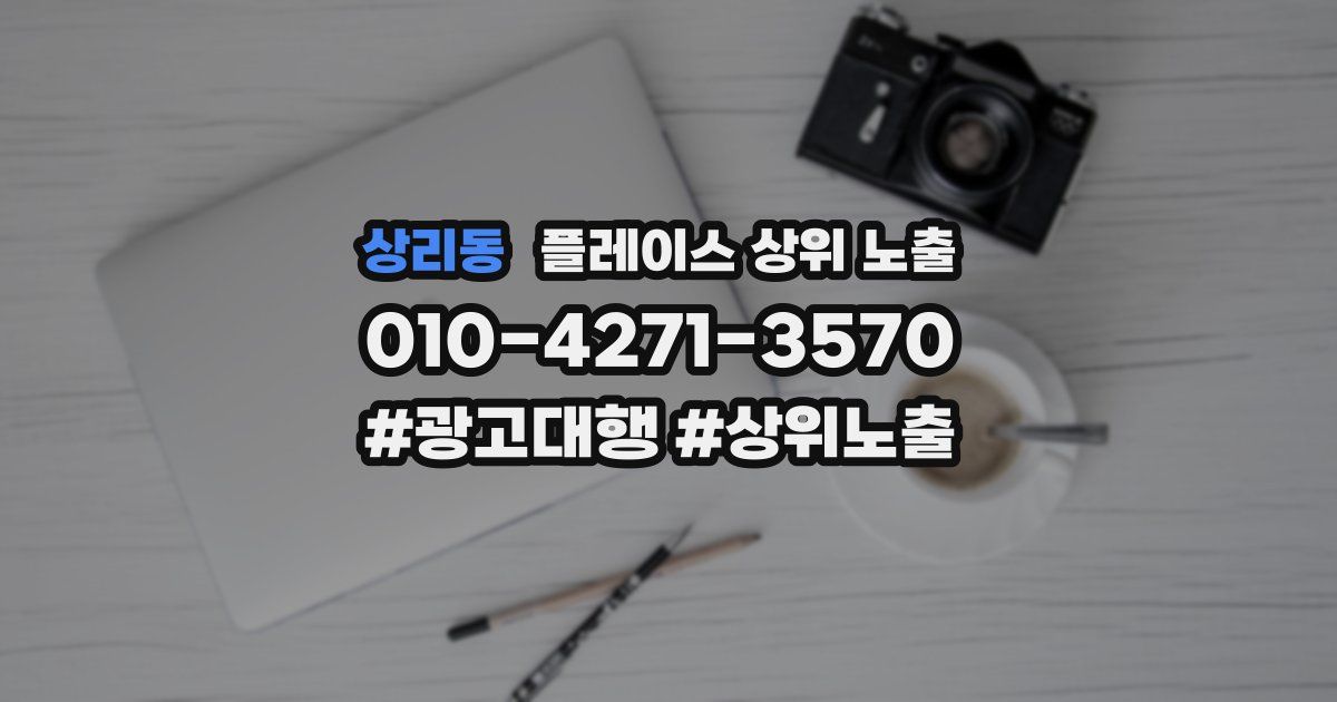 상리동 플레이스 상위 노출