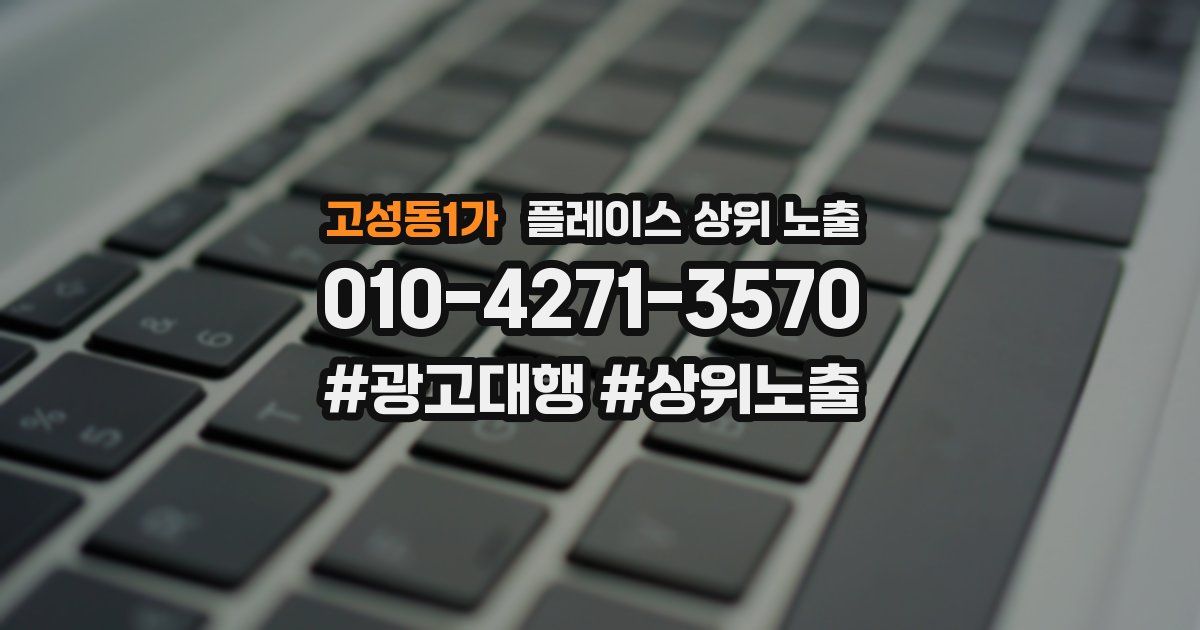 고성동1가 플레이스 상위 노출