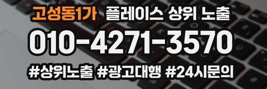 고성동1가 플레이스 상위 노출