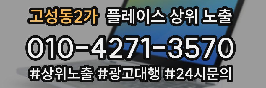 고성동2가 플레이스 상위 노출