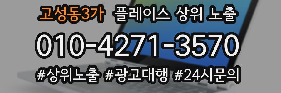 고성동3가 플레이스 상위 노출