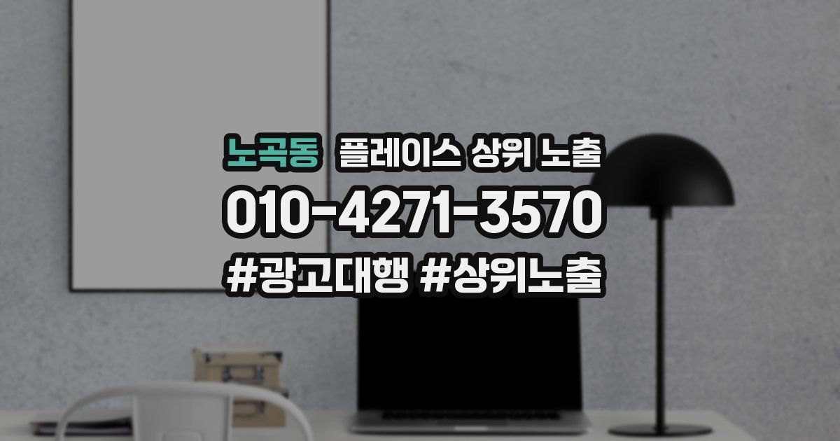 노곡동 플레이스 상위 노출