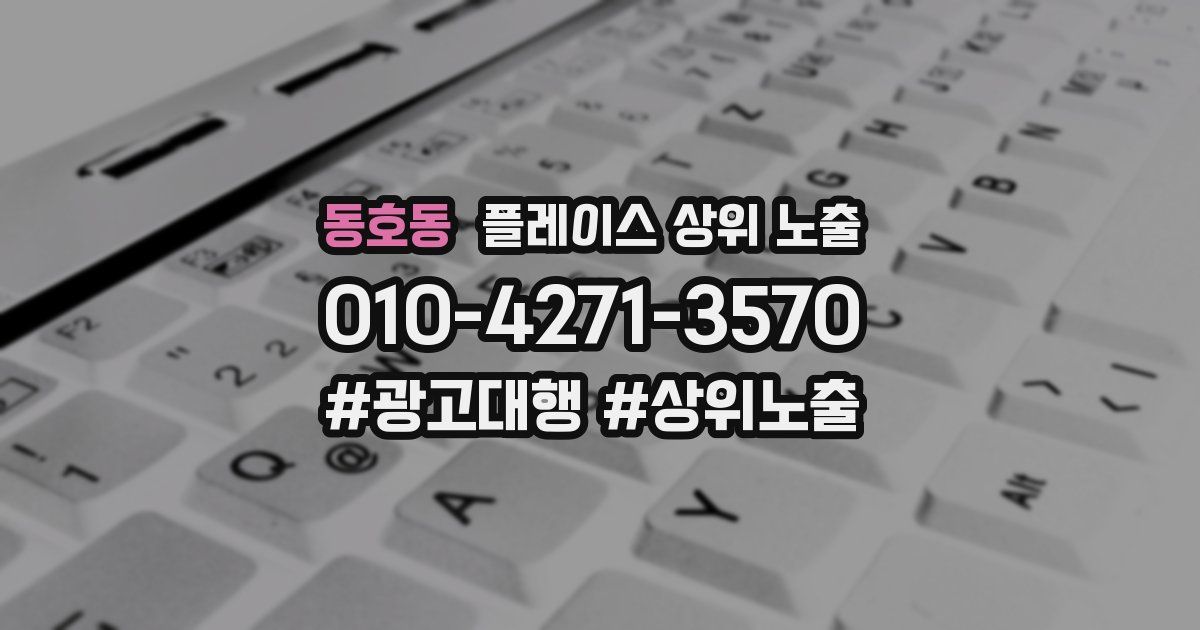 동호동 플레이스 상위 노출