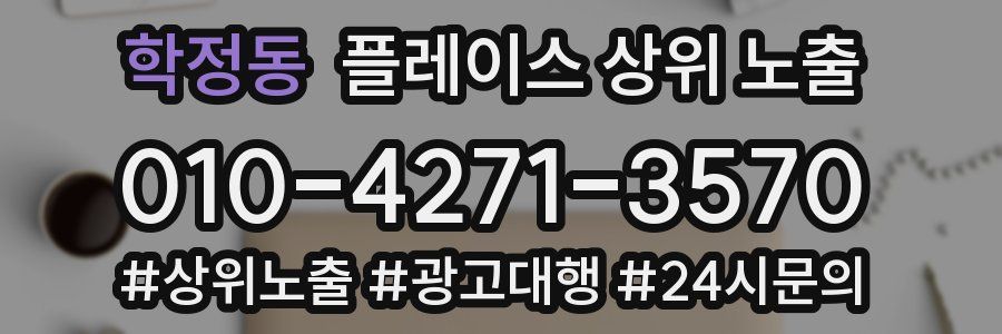 학정동 플레이스 상위 노출