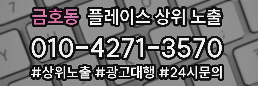 금호동 플레이스 상위 노출