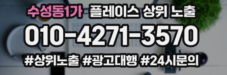 수성동1가 플레이스 상위 노출