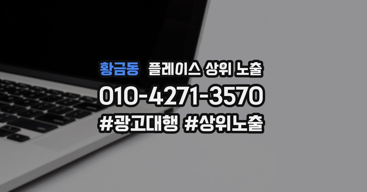 황금동 플레이스 상위 노출