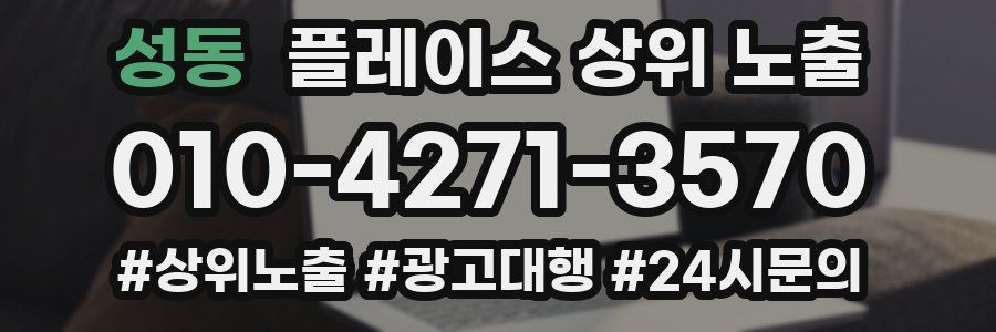 성동 플레이스 상위 노출