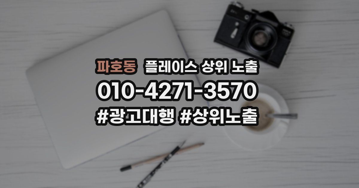 파호동 플레이스 상위 노출