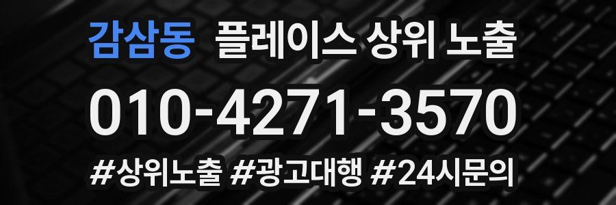 감삼동 플레이스 상위 노출