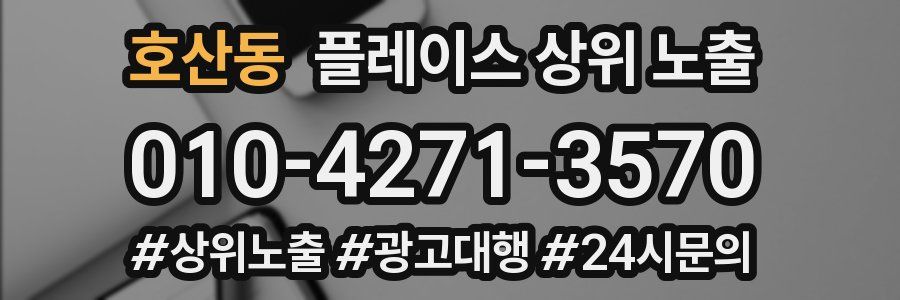 호산동 플레이스 상위 노출