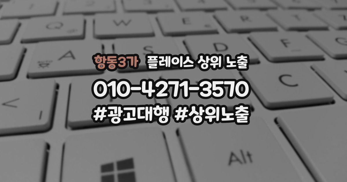 항동3가 플레이스 상위 노출