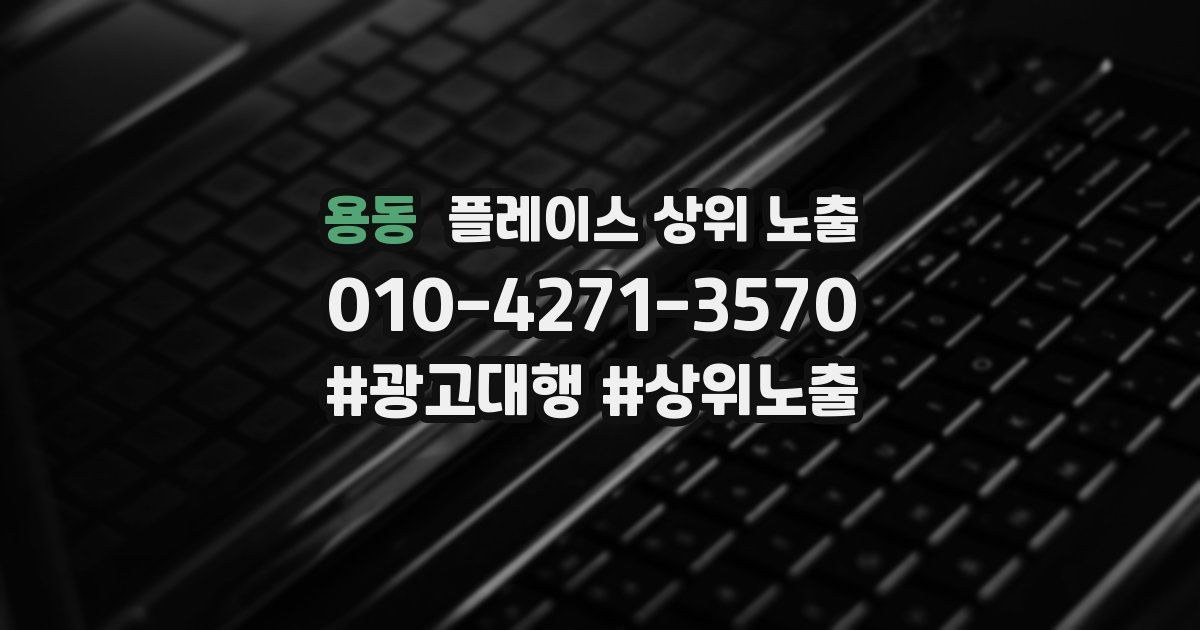 용동 플레이스 상위 노출