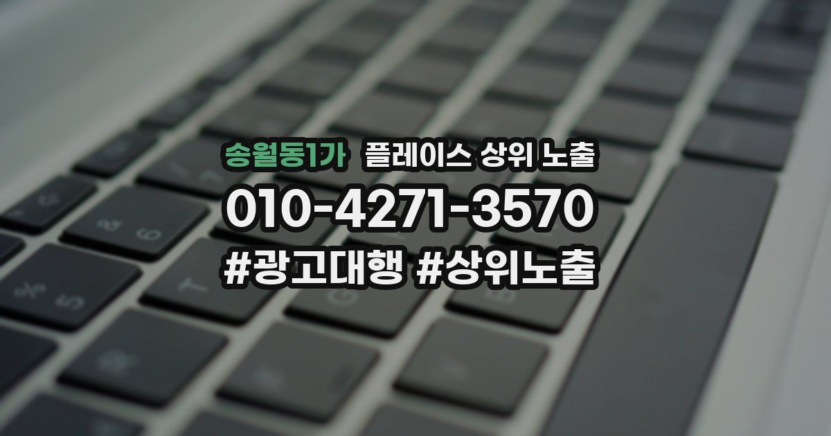 송월동1가 플레이스 상위 노출