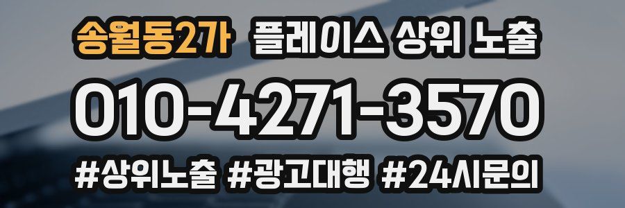 송월동2가 플레이스 상위 노출