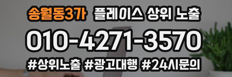송월동3가 플레이스 상위 노출
