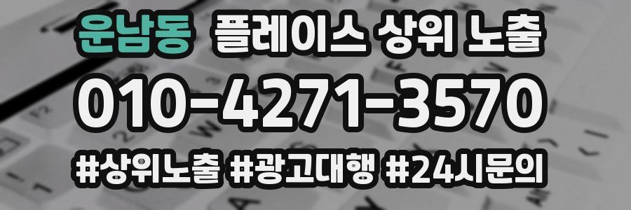 운남동 플레이스 상위 노출