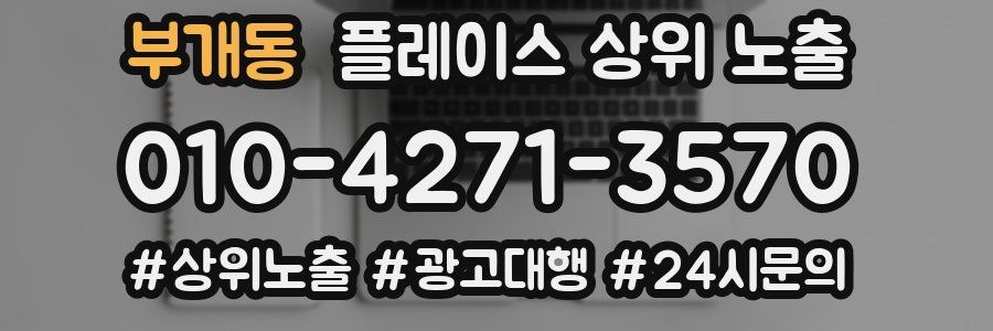 부개동 플레이스 상위 노출