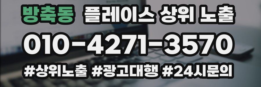 방축동 플레이스 상위 노출