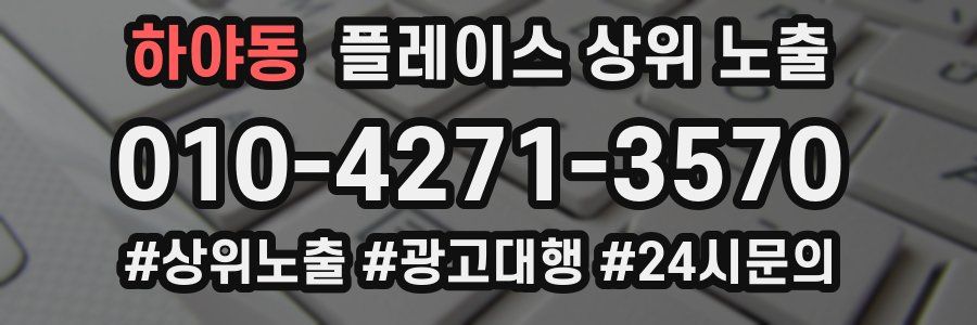 하야동 플레이스 상위 노출