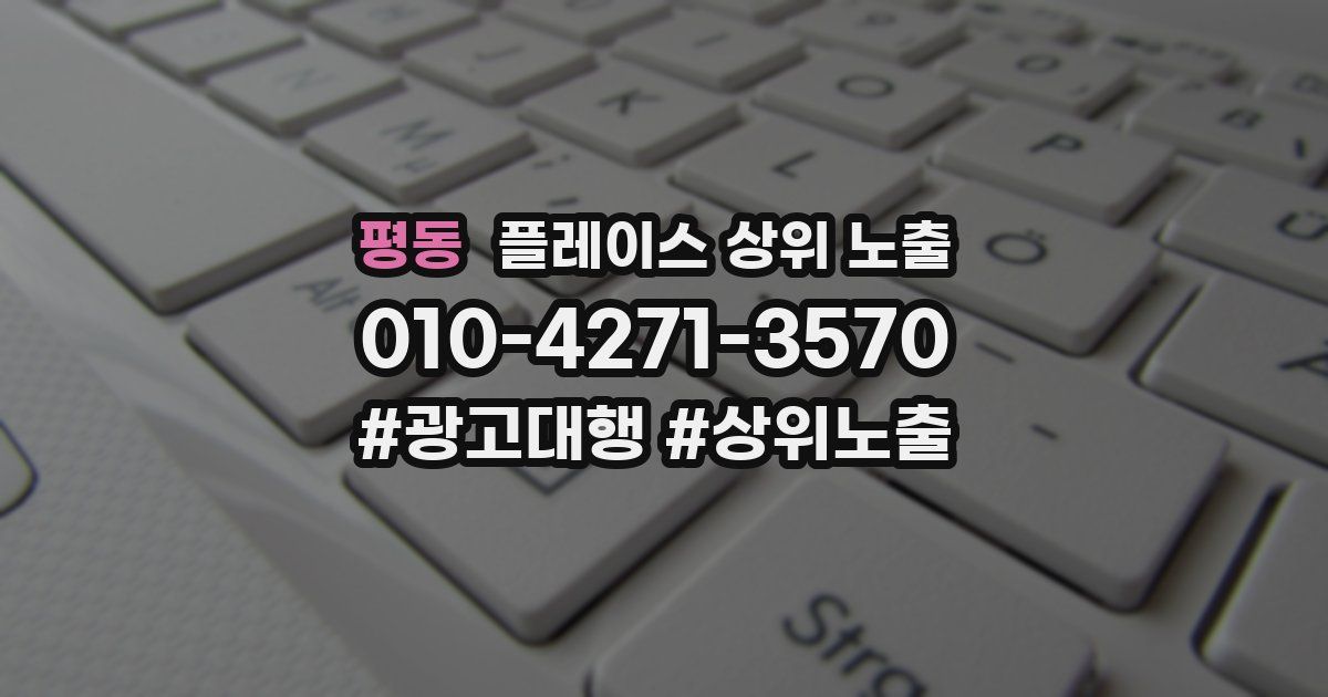 평동 플레이스 상위 노출