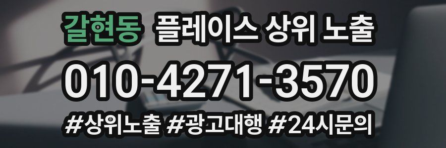 갈현동 플레이스 상위 노출