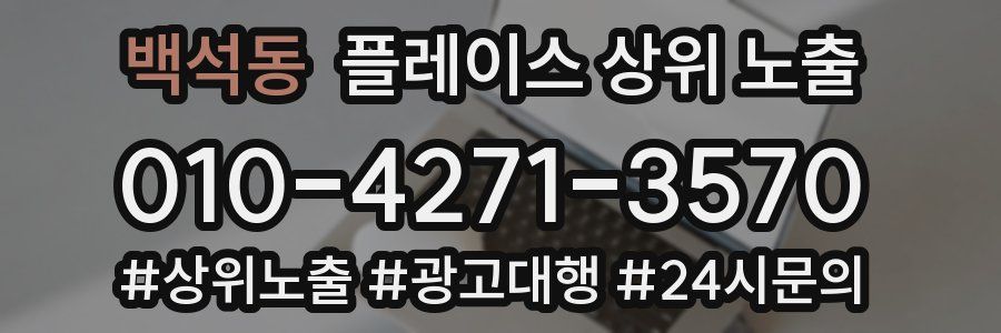 백석동 플레이스 상위 노출