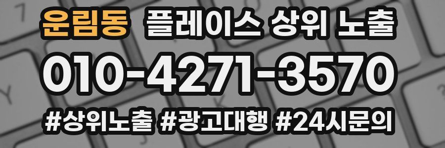 운림동 플레이스 상위 노출