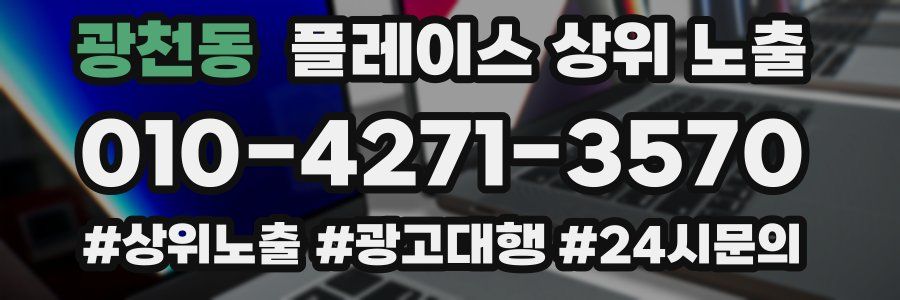 광천동 플레이스 상위 노출