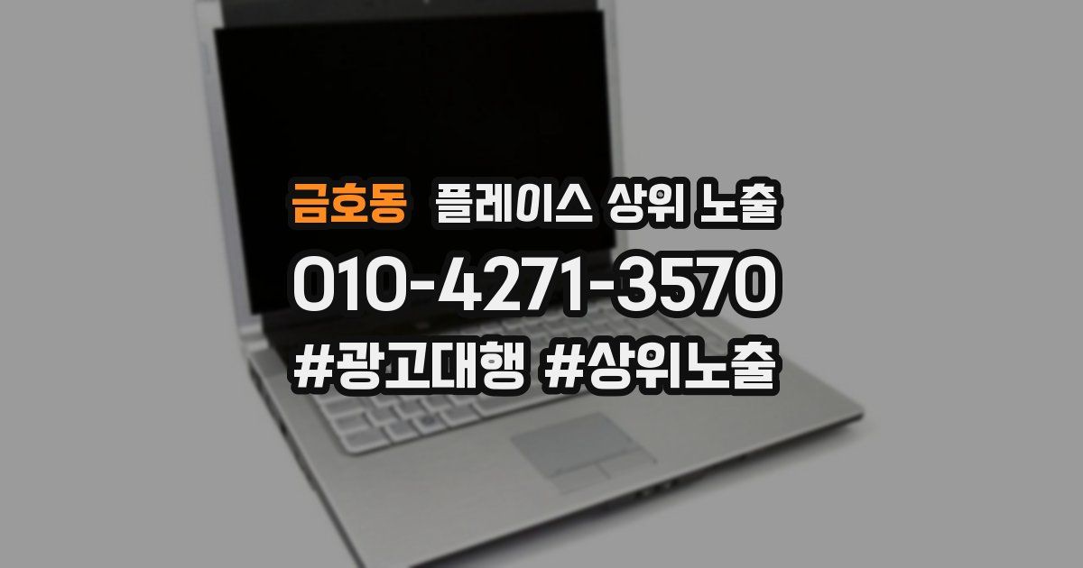 금호동 플레이스 상위 노출