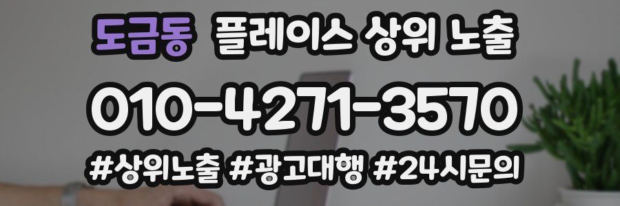 도금동 플레이스 상위 노출