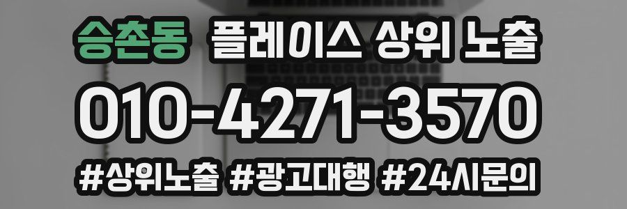 승촌동 플레이스 상위 노출