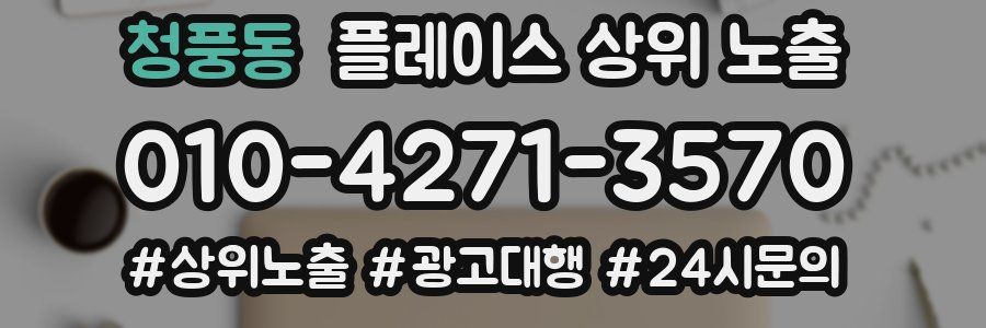 청풍동 플레이스 상위 노출
