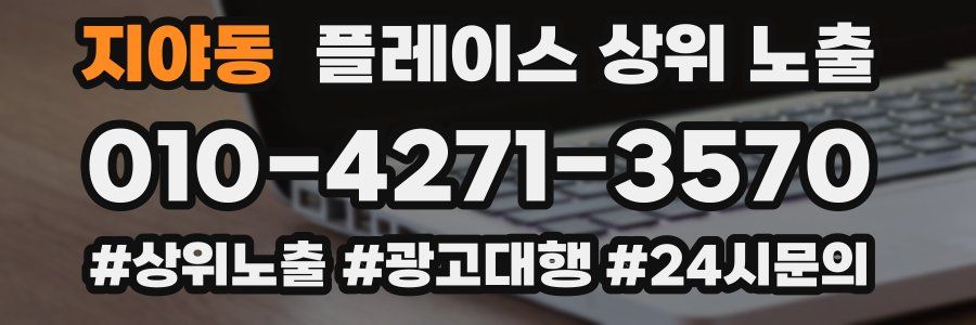 지야동 플레이스 상위 노출
