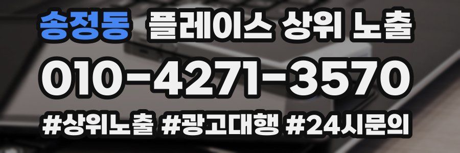 송정동 플레이스 상위 노출