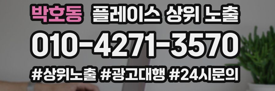 박호동 플레이스 상위 노출