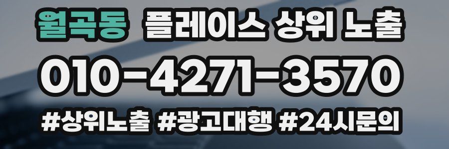 월곡동 플레이스 상위 노출