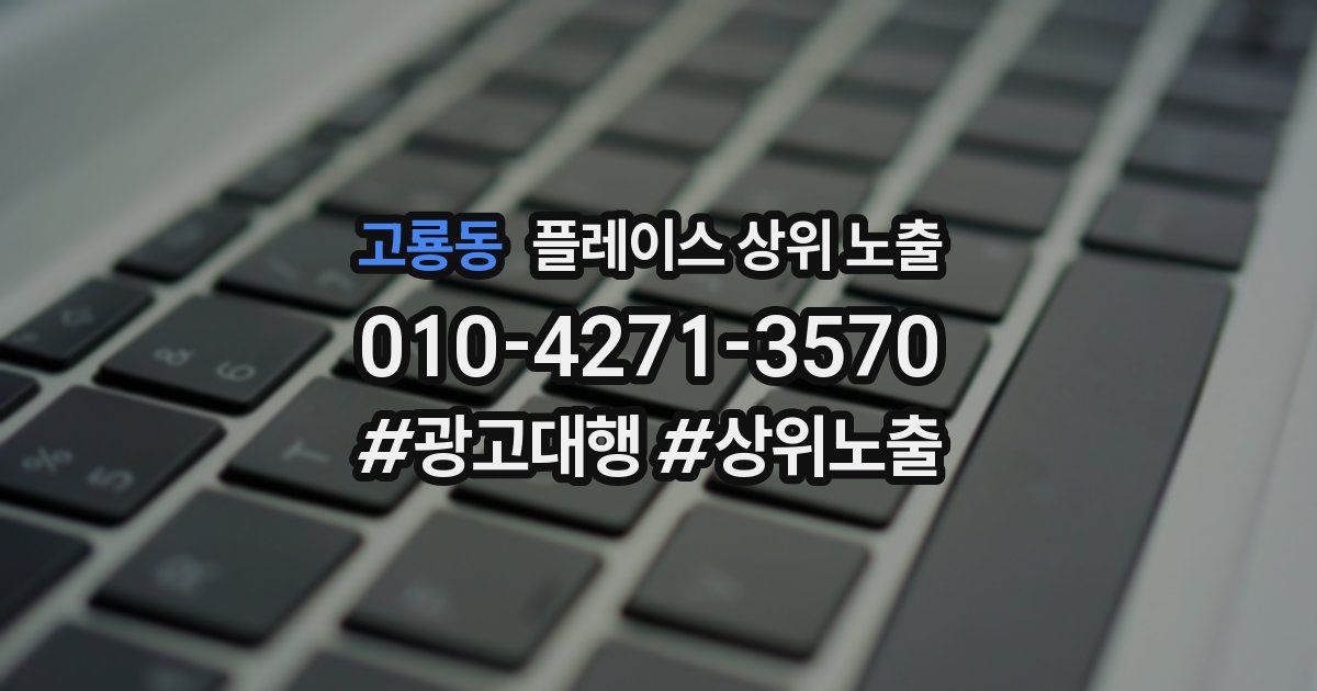 고룡동 플레이스 상위 노출