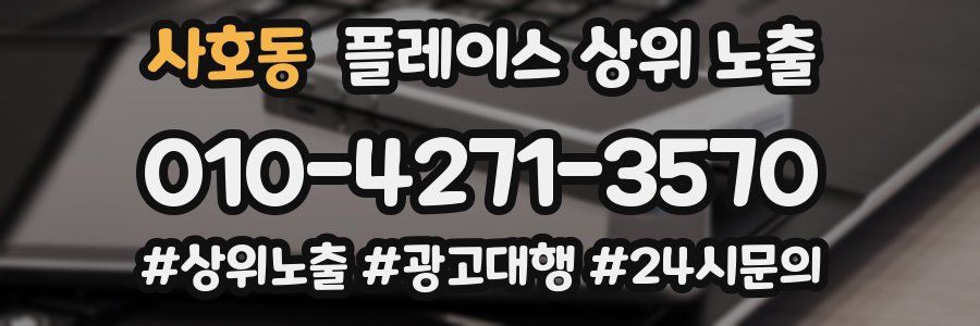 사호동 플레이스 상위 노출