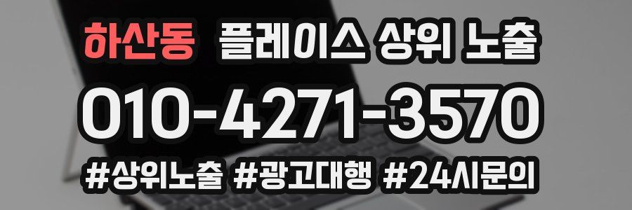 하산동 플레이스 상위 노출