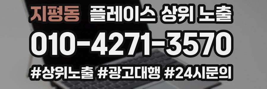 지평동 플레이스 상위 노출