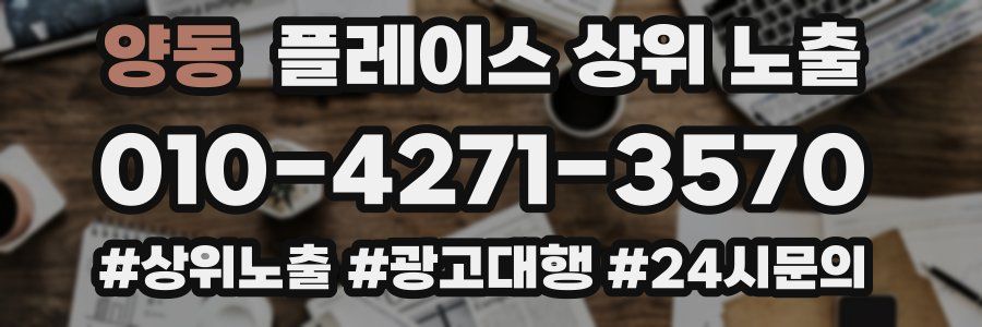 양동 플레이스 상위 노출
