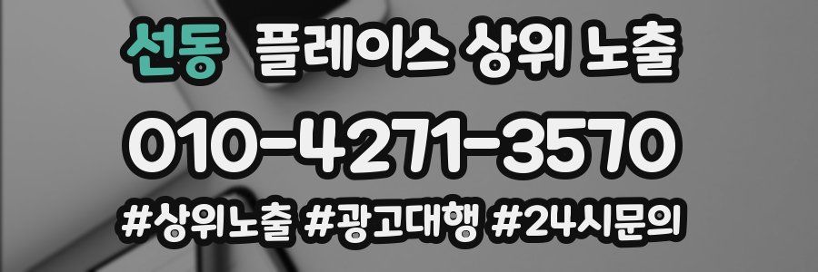 선동 플레이스 상위 노출