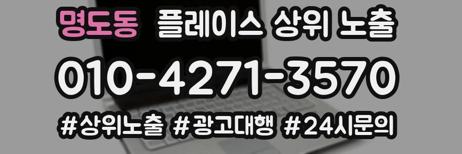 명도동 플레이스 상위 노출