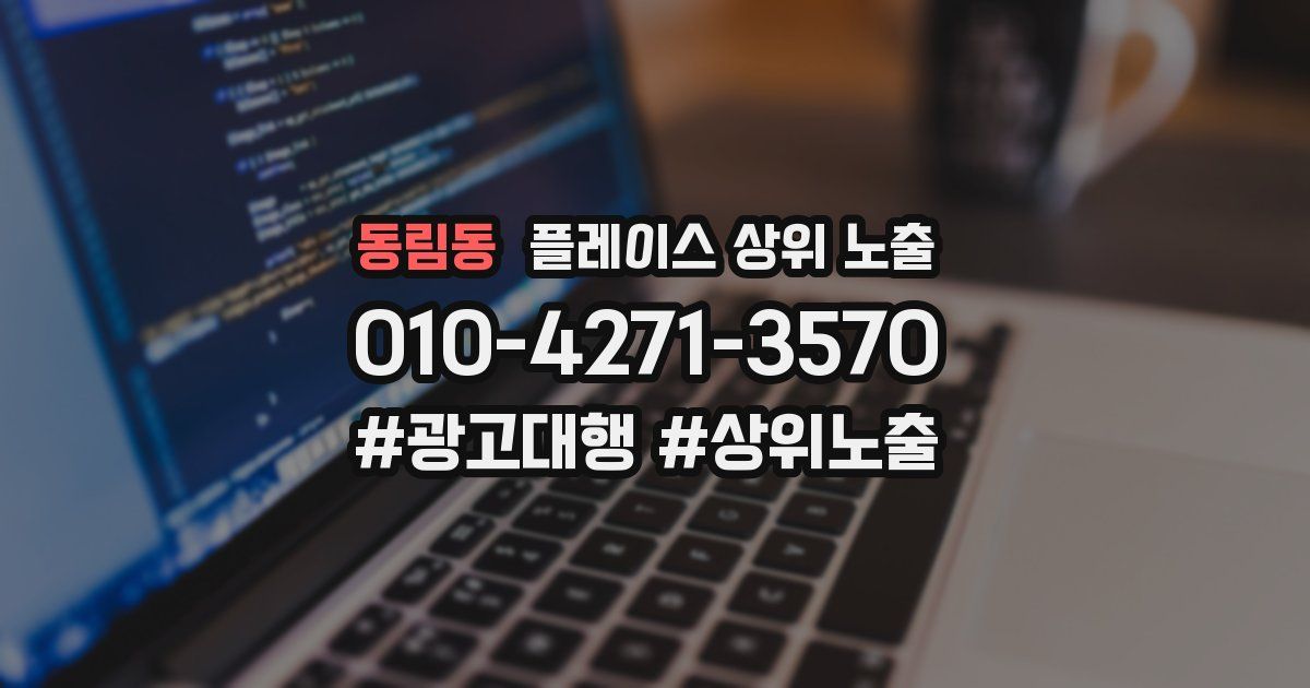 동림동 플레이스 상위 노출