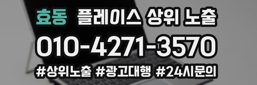 효동 플레이스 상위 노출