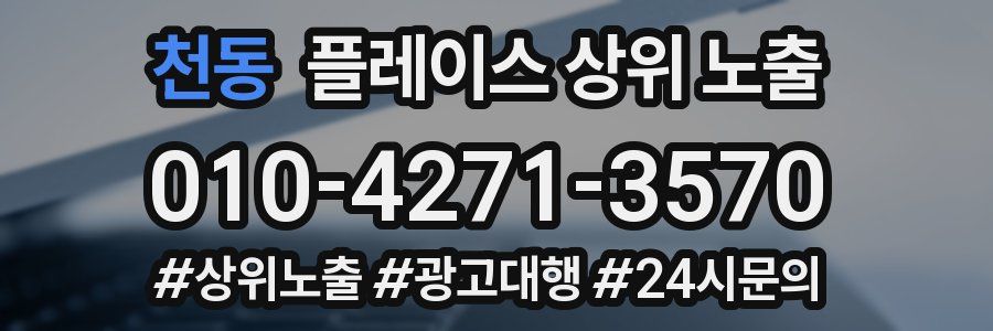 천동 플레이스 상위 노출